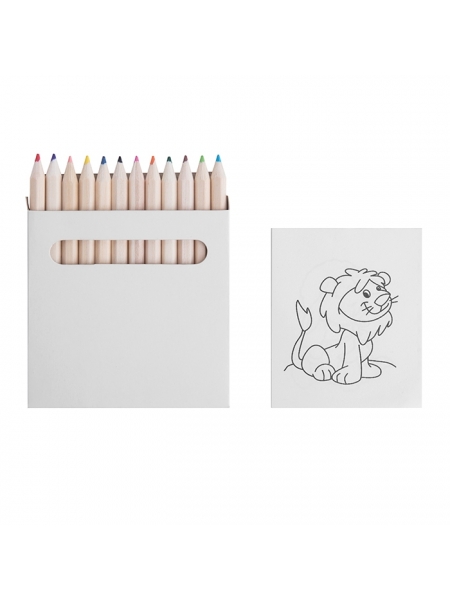Set con mini matite personalizzate colorate Pablo